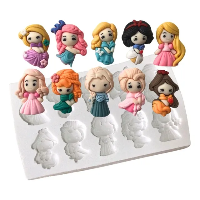 Molde Silicone Princesas Star Apliques Confeitaria Biscuit