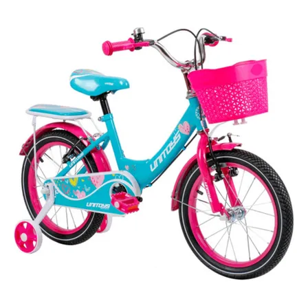 Bike Menina Aro 16 Rosa 5-8 Anos Com Cesta Cor Tiffany Love Unitoys