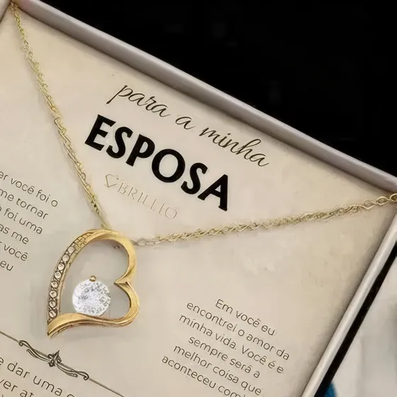 Para Minha Esposa - Presente Do Marido Colar Cartão E Frase — foto 2