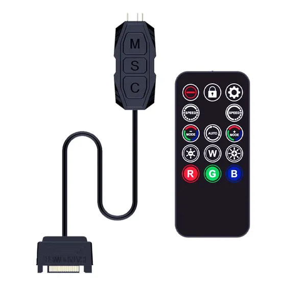 Cable Controladora Argb Control Remoto Digital Rgb Sata