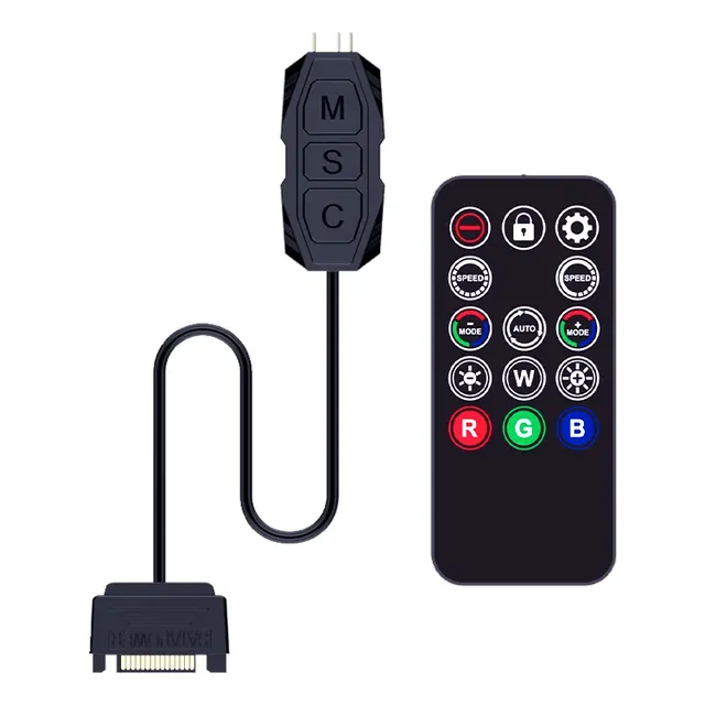 Cable Controladora Argb Control Remoto Digital Rgb Sata