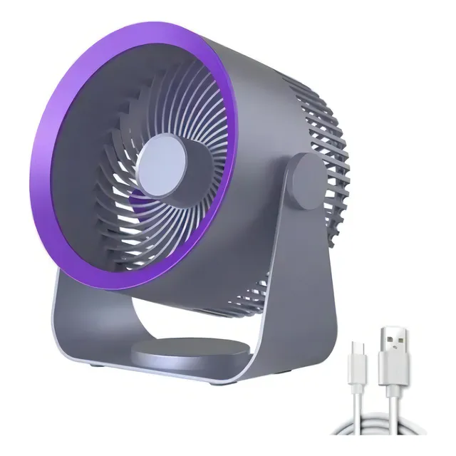 Ventilador De Mesa Cyclin M55 super silencioso sem fio portátil 3 nivel cor da estrutura cinza cor das pás cor da imagem diâmetro 205 frequência 50hz 127/220v