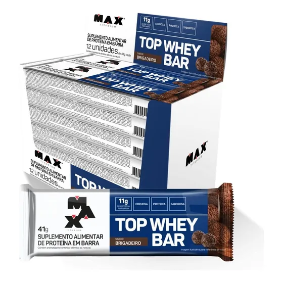 Barrinha Top Whey Bar Performance Cx 12 Uni - Max Titanium