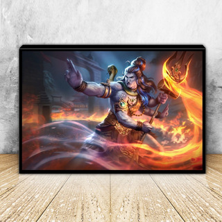 Cuadro Decorativo Gamer Shiva Smite C1913 Cuadro Decorativo Gamer Shiva Smite C1913