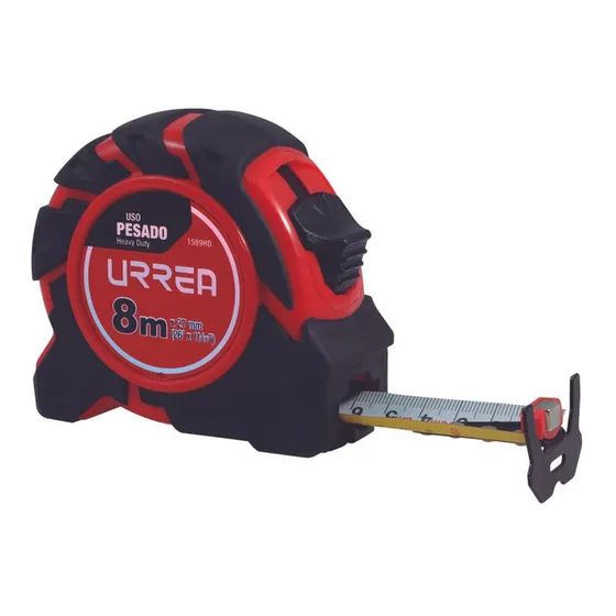 Urrea (u1589hd) Flexometro Antiimpacto Uso Rudo C/iman 8 Mts