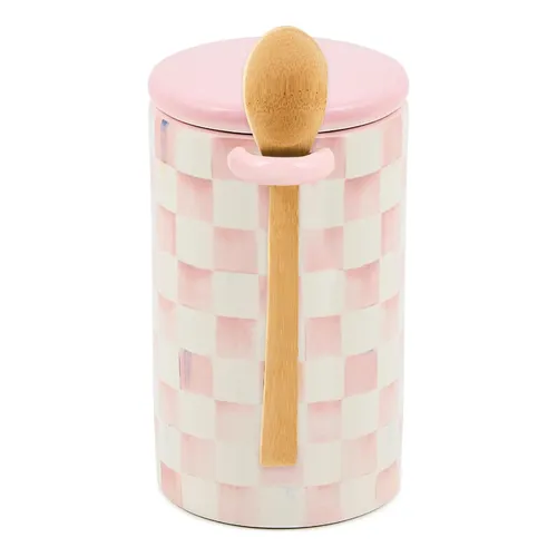 Mackenzie-childs Enamel Canister, Kitchen Storage Container