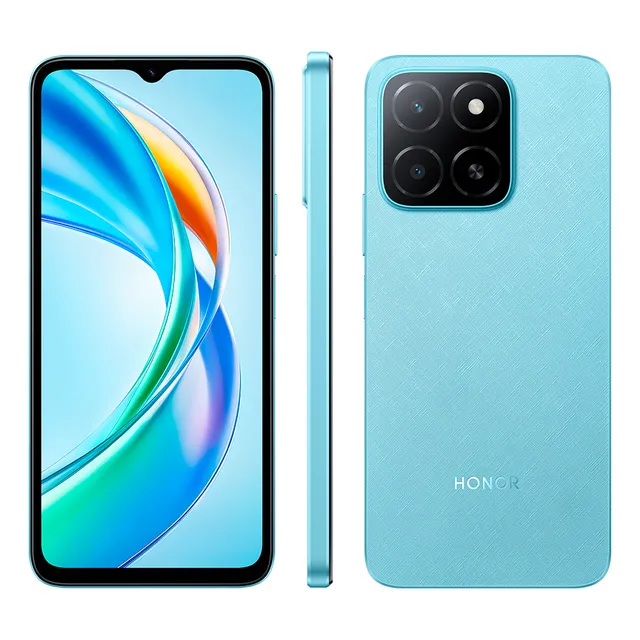 Smartphone Honor X5b Plus de 256 GB, 8 GB de RAM (4+4), pantalla de 6,56 frecuencias, 90 Hz, cámara ultra clara de 50 MP con IA azul