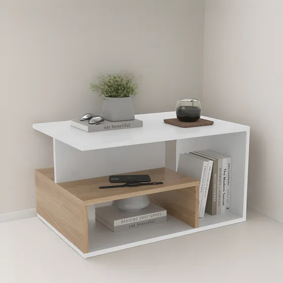 Mesa Ratona - De Centro - Muebles Web - Living - Mes6000 - White/oak