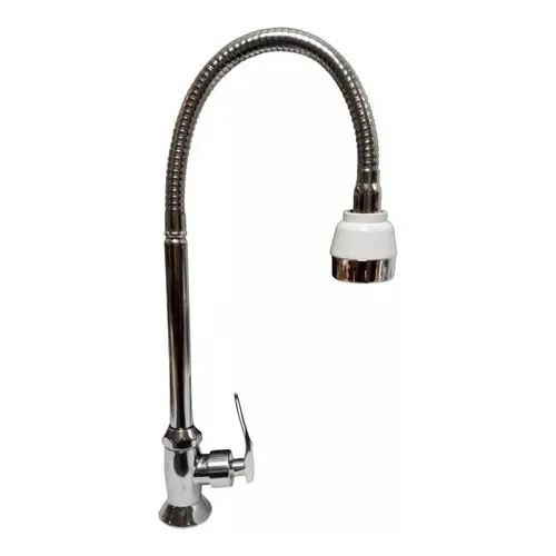 Llave De Fregadero Flexible Monomando Acero Inoxidable 