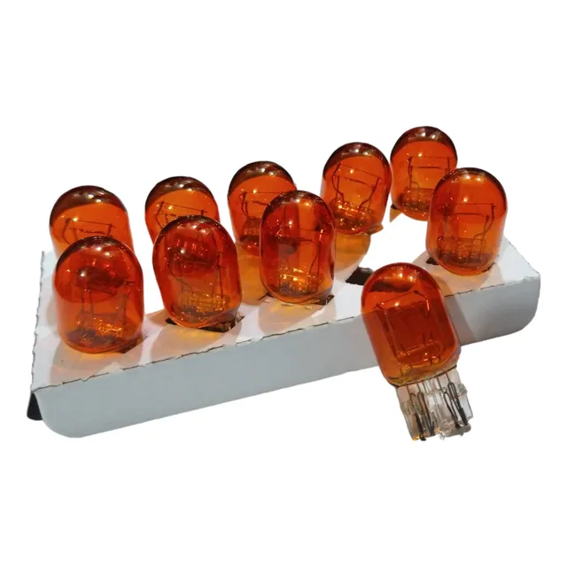 Bombillo 2 Contacto 7443 Muela Grande T20 Ambar Pack 10 Pcs
