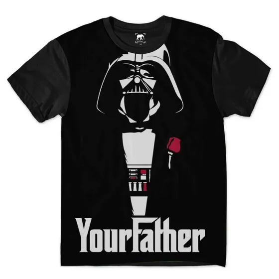 Camiseta Plus Size Your Father Moda Geek Nerd Darth 