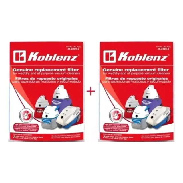 6 Filtros Koblenz Originales Con 2 Ligas De Soporte