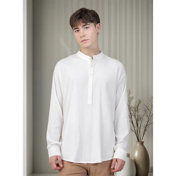 Camisa Lino Vilo Hombre Sunset Manga Larga