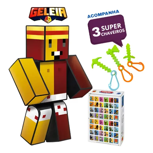 Boneco Articulado Algazarra Minecraft Mel - Turma do Problems 25cm