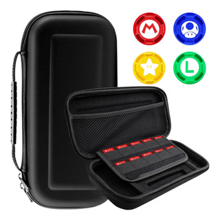Capa Case Estojo Bag Nintendo Switch + 4 Grips Mario Capa Case Estojo Bag Nintendo Switch + 4 Grips Mario