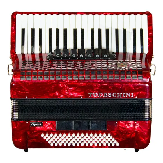 Acordeon Todeschini 80 Baixos - Vermelho
