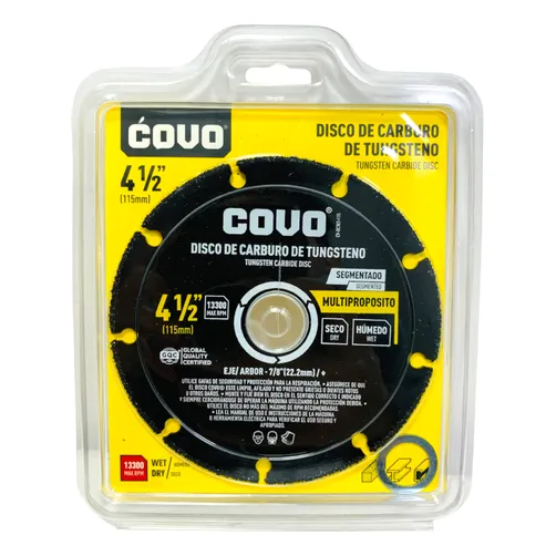 Disco Dcarburo De Tungsteno 4 1/2'' Covo