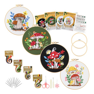 Kit De Bordado De Hongos Picoey Para Principiantes Con Patró Kit De Bordado De Hongos Picoey Para Principiantes Con Patró