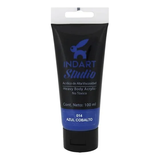 Pintura Acrilica Alta Viscosidad Indart Studio 100ml Colores Color Azul Cobalto