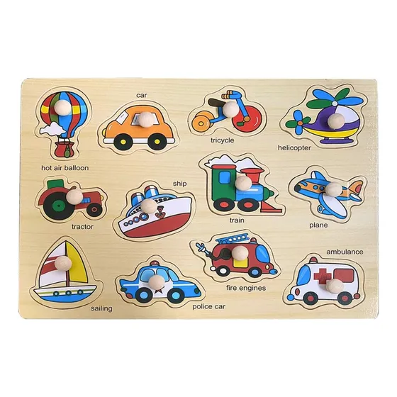Quebra-cabeça Toy Mix Quebra Cabeça Encaixe Transportes Carros De 12 Peças