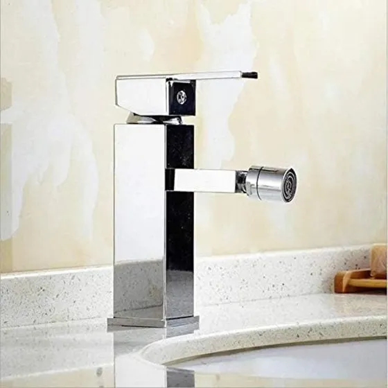 Grifo Lavabo Baño Bide Giratorio Monomando Cromado