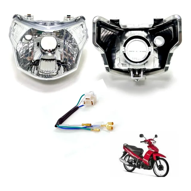 Farol Crypton 115 Com Soquete Para Lampada H4 2009 A 2016