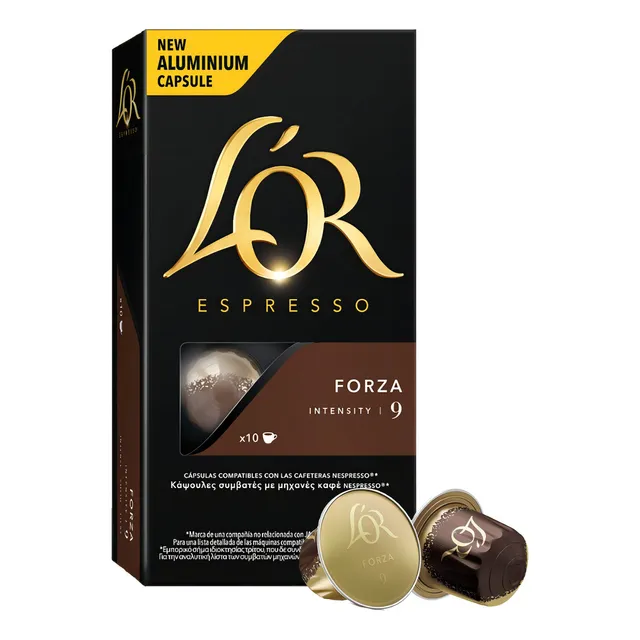 Cápsulas Nespresso Compatibles Café L'or Espresso Forza
