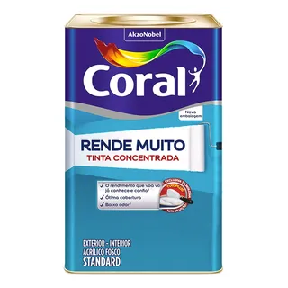 Tinta P/ Parede Externa/interna Fosca Coral Rende Muito 16l Tinta P/ Parede Externa/interna Fosca Coral Rende Muito 16l