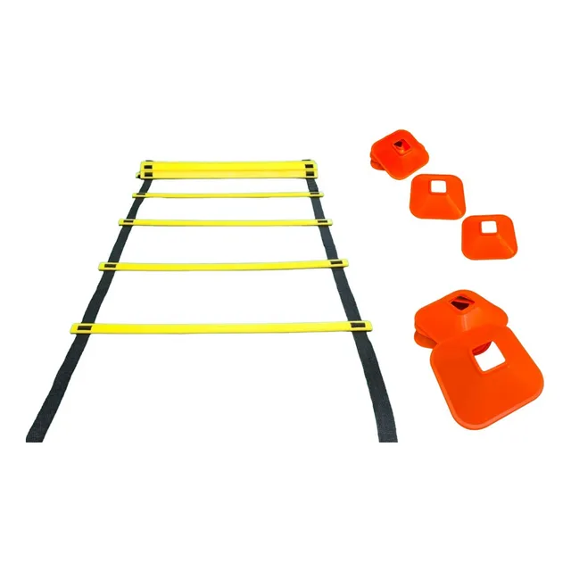 Kit 10 Platos De Agilidad + 1 Escalera De Coordinación  5mts