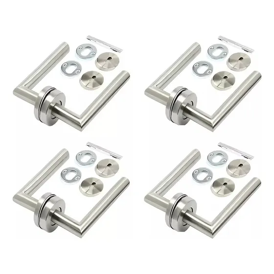 Picaportes Acero Inoxidable Puerta Placa X4