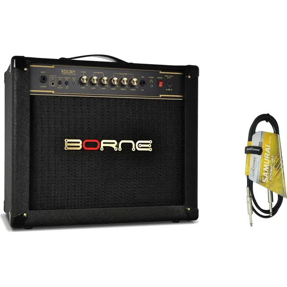 Cubo Amplificador Guitarra Borne Vorax 1050 50wrms + Cabo 5m