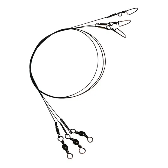 Linea Pesca Leader Armado 40lbs Tararira Dorado 3 Unidades Color Negro