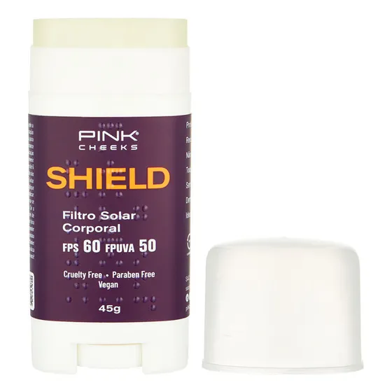 Protetor Solar Corporal Em Bastão Shield Fps60 - Pink Cheeks