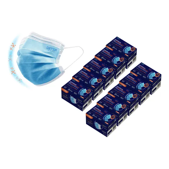 Mascarillas Tipo Il R Nanotecnología, 10 Cajas, 50 Un Colors