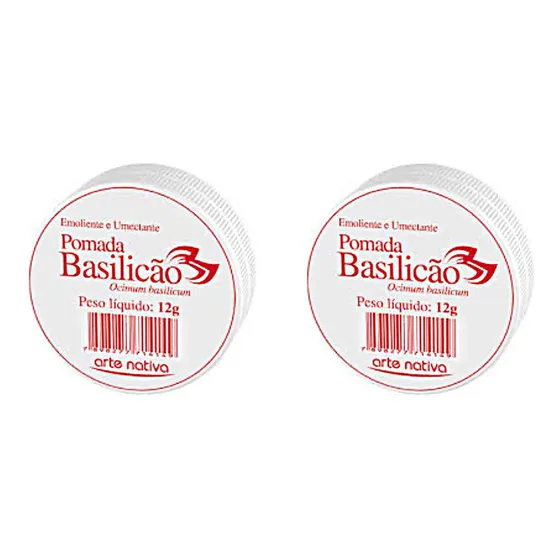Kit 2 Pomada Basilicão 12g Cada - Arte Nativa Fragrância Natural Da Planta