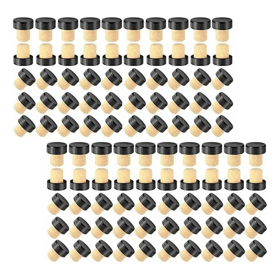 100 Corchos De Vino En Forma De T Con Tapa De Plástico Y Tap