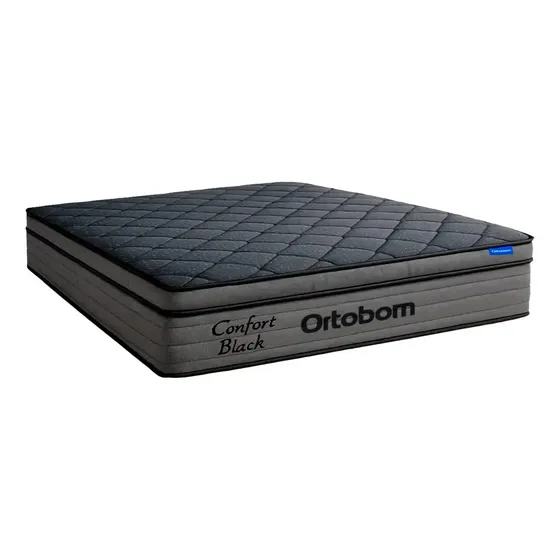 Colchão Queen Confort Black Ortobom Espuma Soft Gel 158x198