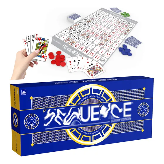 Juego De Cartas De Tablero Juego De Mesa Familiares Sequence