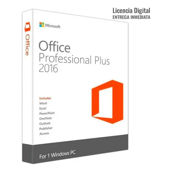 Licencia Office 2016 Profesional Plus [permanente] 1 Pc