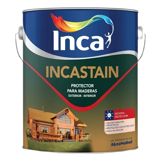 Pintura Protector De Madera Inca Incastain 4lts Acabado Satinado Color Incoloro