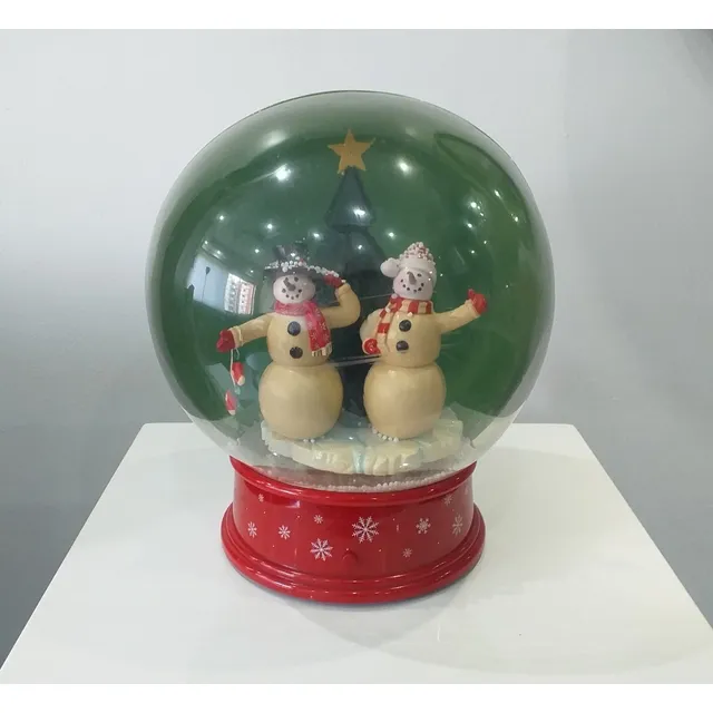 Globo De Nieve Decoración Navideña Luces Y Música, Usado 
