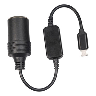 Portátil 5v Usb C Macho Para 12v Conversor Isqueiro Portátil 5v Usb C Macho Para 12v Conversor Isqueiro