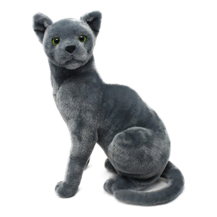 Gato De Peluche Azul Ruso Realista Alta Calidad Viahart 22cm Gato De Peluche Azul Ruso Realista Alta Calidad Viahart 22cm