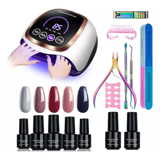 Lámpara De Uñas Led Kit De Uñas 168w Uv Base Top