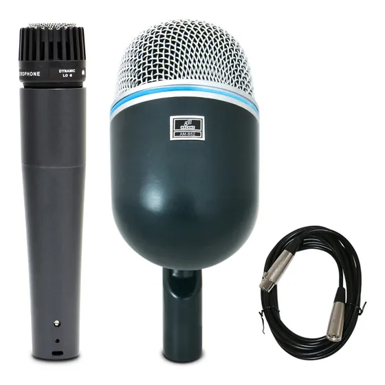Kit Arcano 1 Mic Para Bumbo Am-b52 + 1 Renius-7 Xlr-xlr