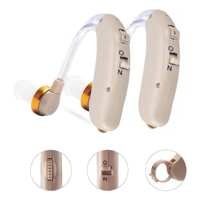 2x Aparelho Auditivo Plus Par Original + Jogo Bateria F-18