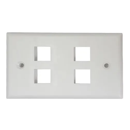Face Plate Blanco 4x2 4 Puertos Faceplate Coupler Rj45