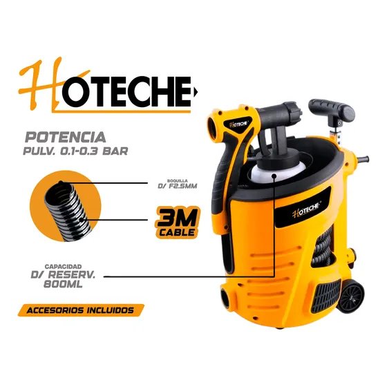 Pistola Pintar Eléctrica Con Compresor De 700w Hoteche