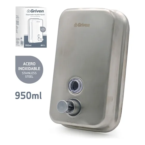Dispensador De Jabon Liquido 950ml Acero Inox