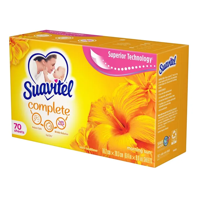 Toallitas Suavitel Suavizante De Tela Para Secadora 70 Pack